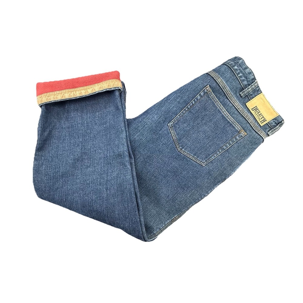 Duluth Trading Flex Ballroom Jeans Men 40x32 Relaxed Fit Fleece lined
